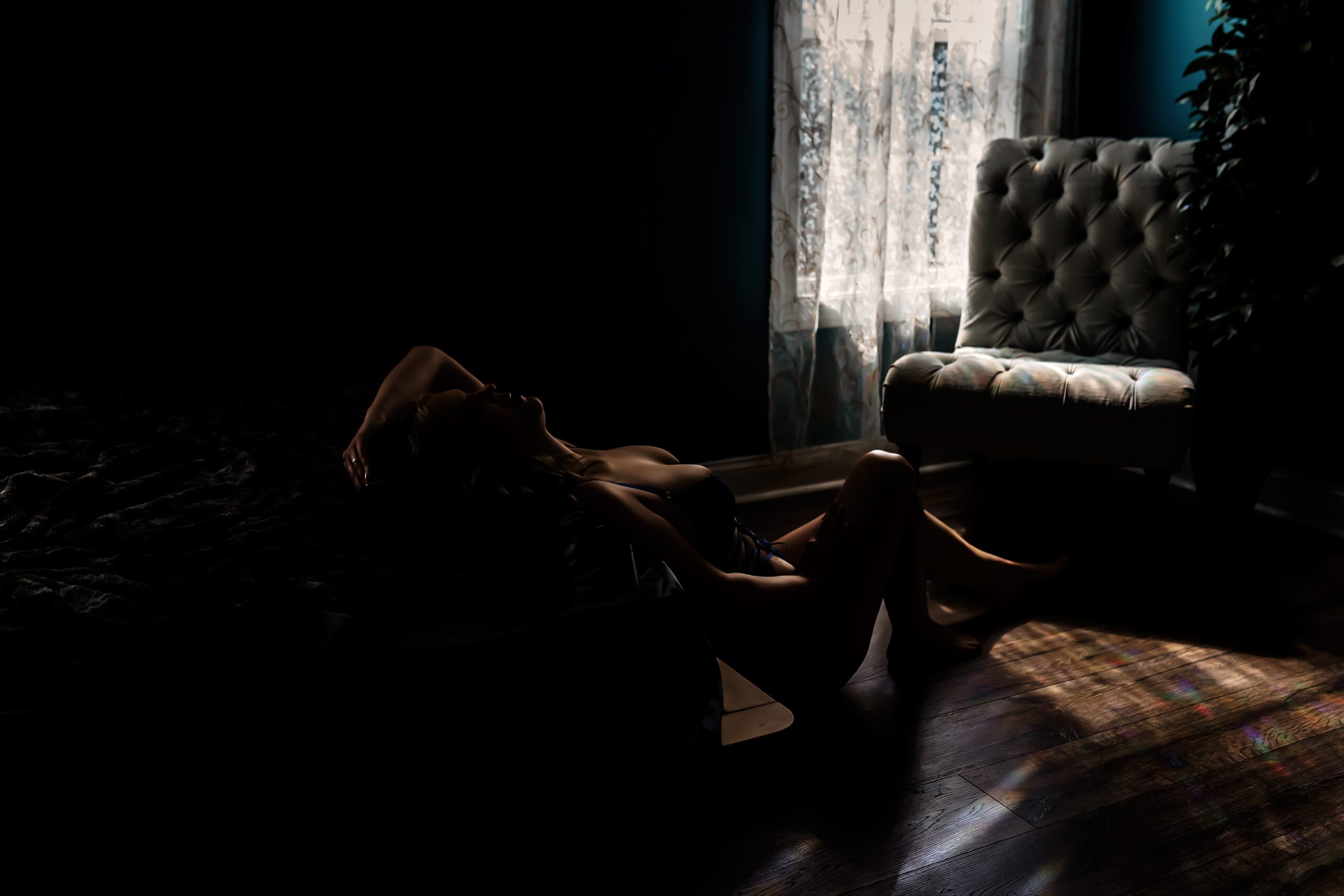 Empowering boudoir portrait session for women in Greenville, Swansboro, and New Bern NC.